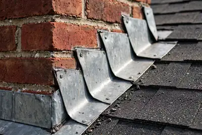 Illustrative photograph showing chimney flashing repair